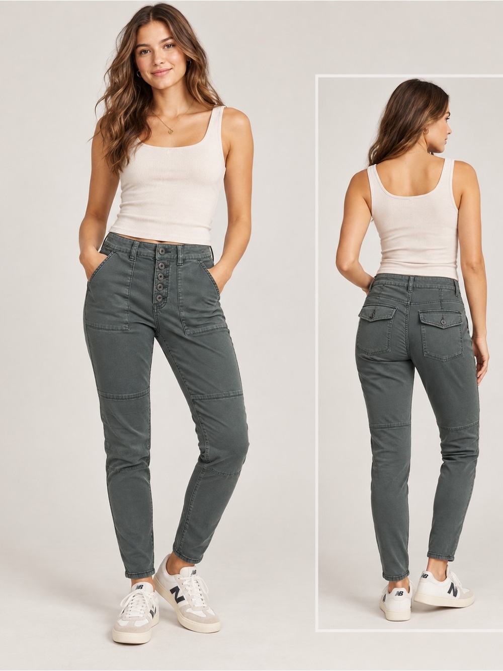 American Eagle Women’s Super Stretch High Rise Utility Cargo Jegging Pants 4